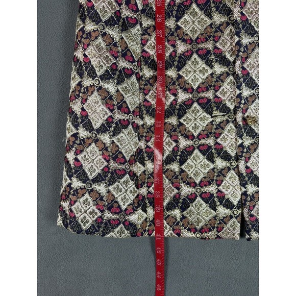 Gino Charles Dress Womens 8 A Line Geometric APC Pattern Vintage Elegant Diamond - Picture 8 of 13